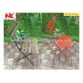 Easy Carry Folding Mesa de mobília colorida ao ar livre Acacia Wood Metal Frame